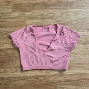 garage pink cute crop top xs